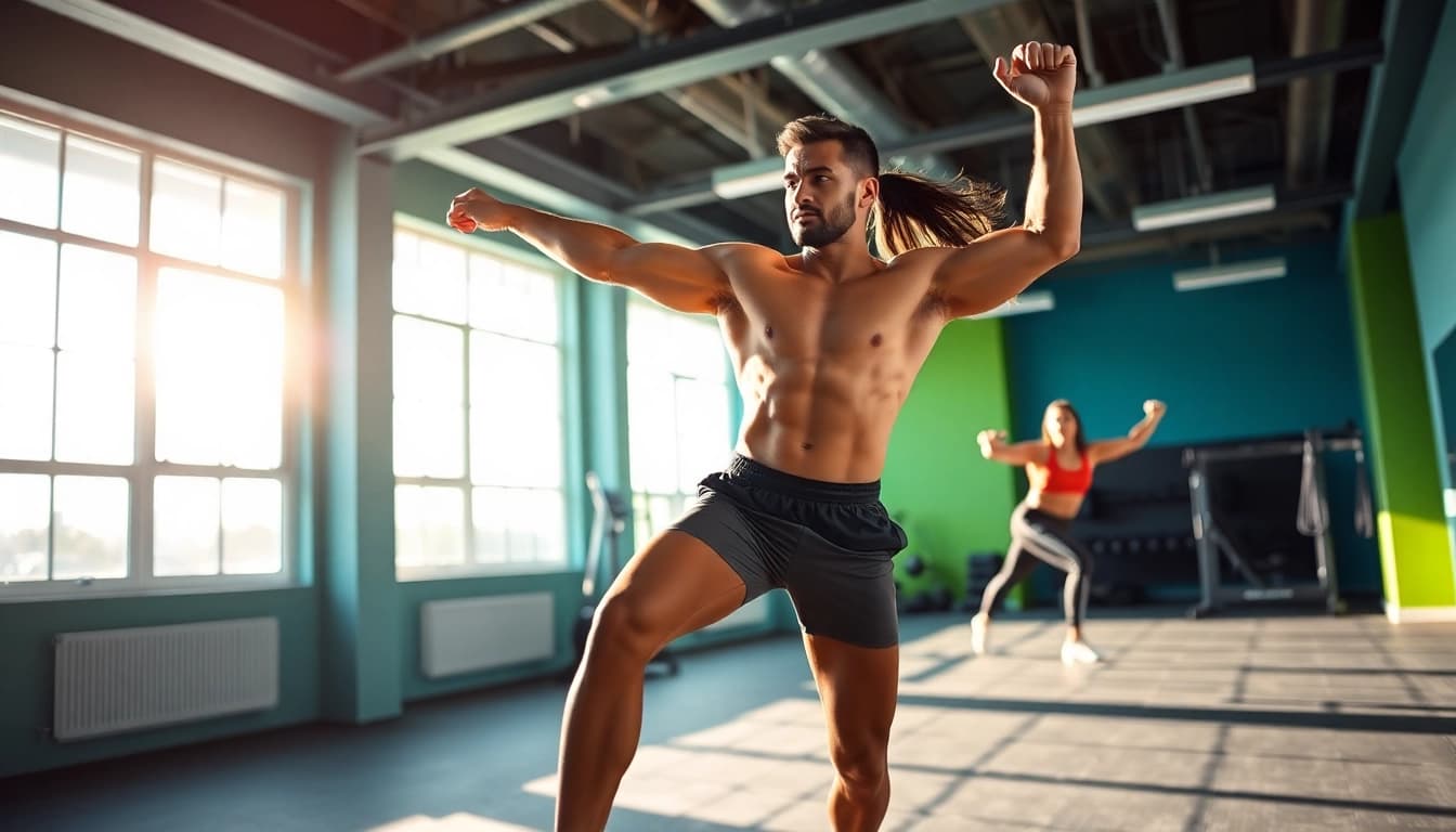 Evodrop Erfahrung zeigt aktives Training und Fitness in heller Umgebung mit motivierender Atmosphäre.