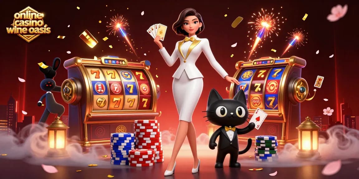 Engage in thrilling action at online casino ohne oasis with vibrant slot reels and festive characters.