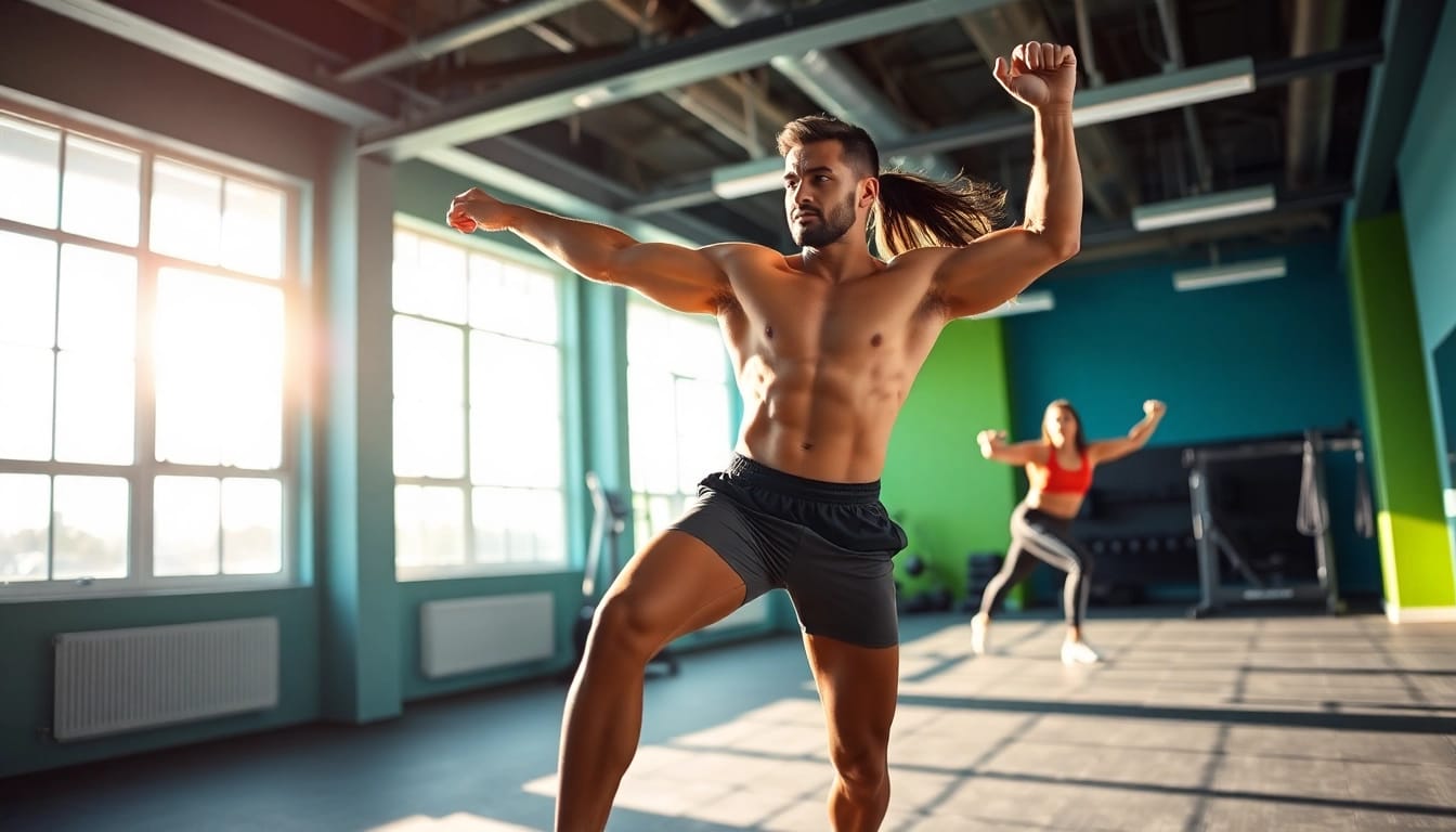 Evodrop Erfahrung zeigt aktives Training und Fitness in heller Umgebung mit motivierender Atmosphäre.