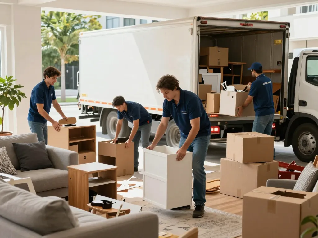 Entrümpelungen – deiner Region & Umgebung, professionelle Umzugshelfer organisieren ein Wohnungsentrümpelungsprojekt.