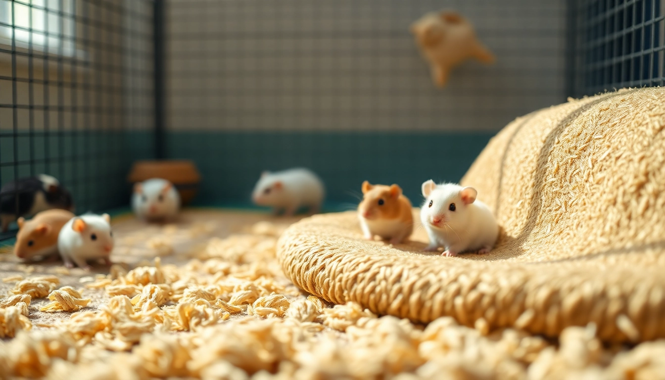Nagermatte in einem gemütlichen Käfig für kleine Tiere, natürlich aus Hanf.