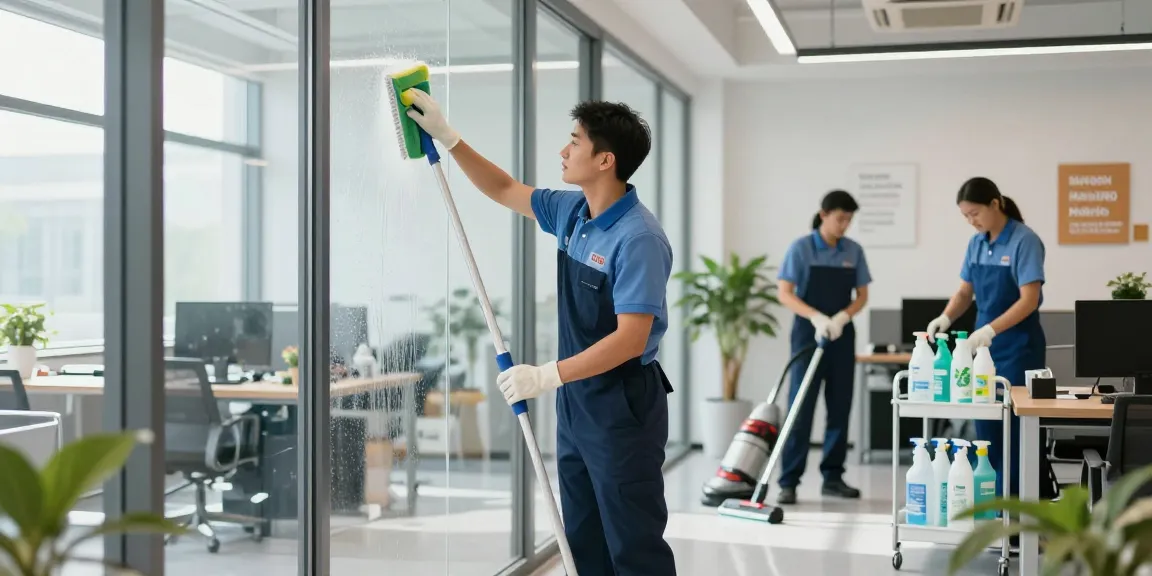 Professional cleaners in Bern showcasing effective cleaning practices with eco-friendly tools, representing reinigungsfirmen bern.