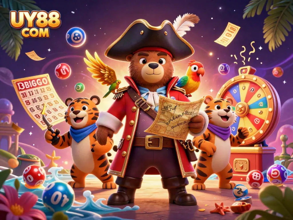 Experience the excitement at UY88 COM with vibrant scenes of gambling thrills including dynamic lottery activities.