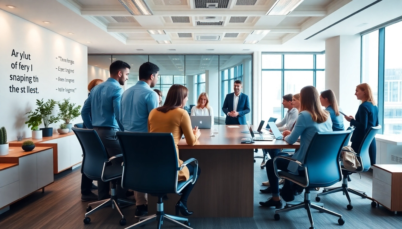 Aktiver Headhunter Schweiz in einem modernen Büro, der ein professionelles Team beim Arbeiten leitet.
