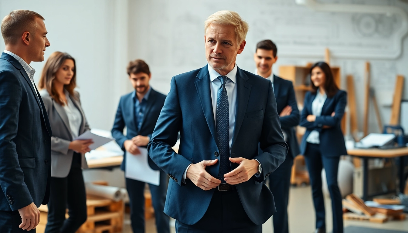 Headhunter Ingenieure führen ein professionelles Gespräch in einem modernen Büro.